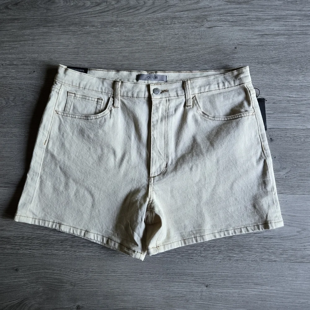 Joe’s Jeans High Rise Vintage Easy Shorts Plus Size 32 Cream Denim NWT 90s Retro - Picture 2 of 10